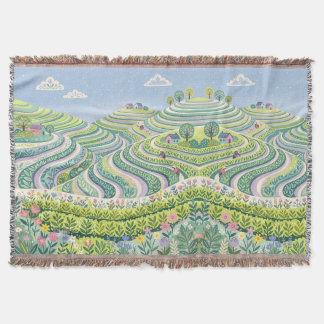 Manta de Plantación de Té de Lavanda y Lima