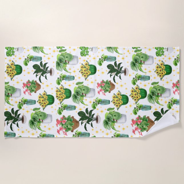 Manta de Plantas en Macetas Caprichosas (Anverso)