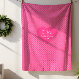 Manta de regalo Corazones rosados románticos te am