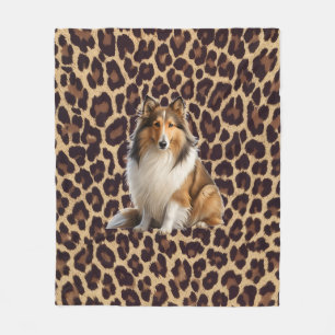 Manta de rough collie de tela polar