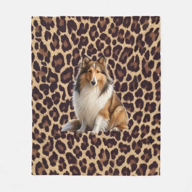 Manta de rough collie de tela polar  (Anverso)