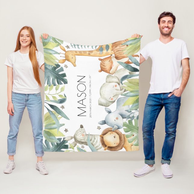Manta de safari de animales selváticos para niños (In situ)