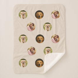Manta de Sherpa beige para foto de familia de masc