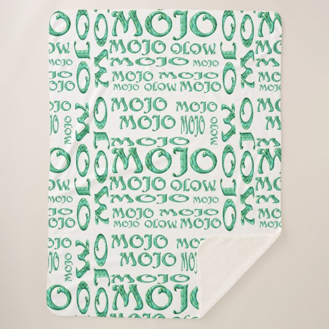 Manta de sherpa blanca mojo (Anverso)