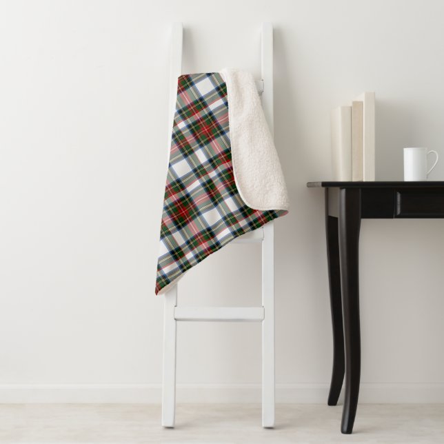 Manta de Sherpa de la tela escocesa del vestido de (In situ)