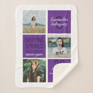 Manta de Sherpa del año de clase de cajas divertid