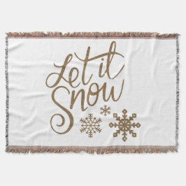 Manta de Sherpa "Let It Snow"