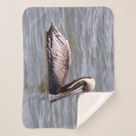 Manta de sherpa pelicana marrón