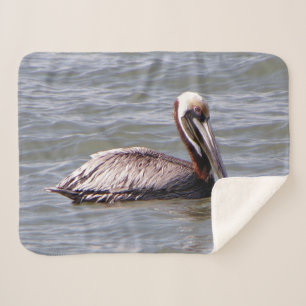 Manta de sherpa pelicana marrón