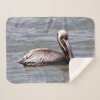 Manta de sherpa pelicana marrón