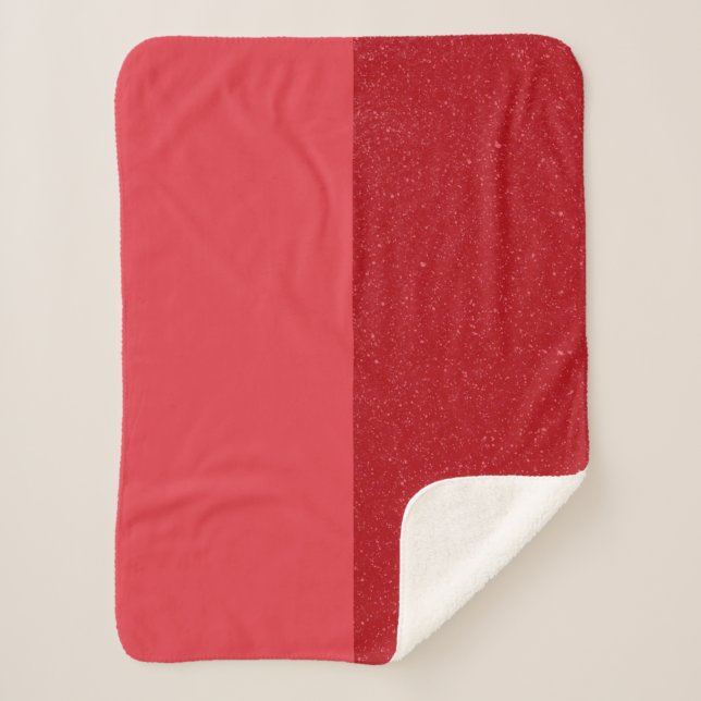 Manta de Sherpa Roja de Tomate Dual Personalizada (Anverso)