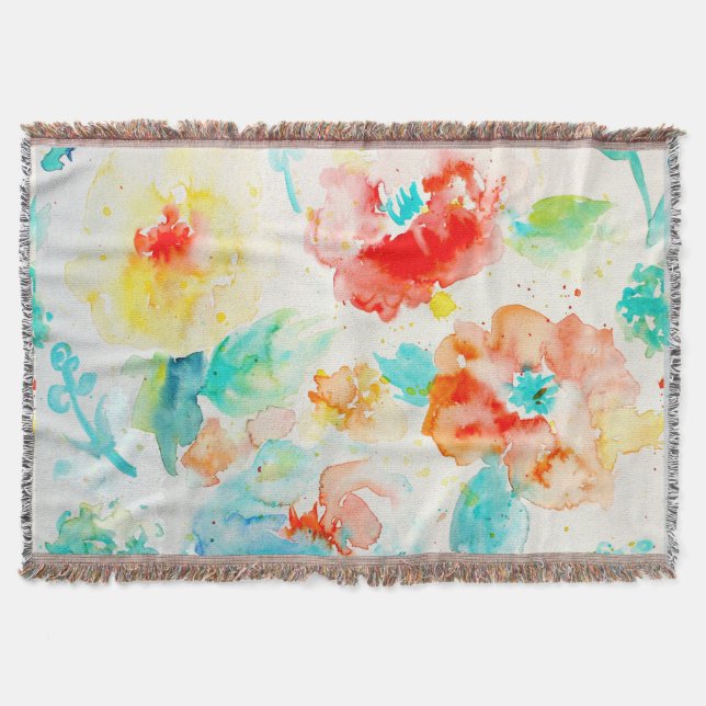 Manta de tiro abstracta de la amapola de la (Anverso)