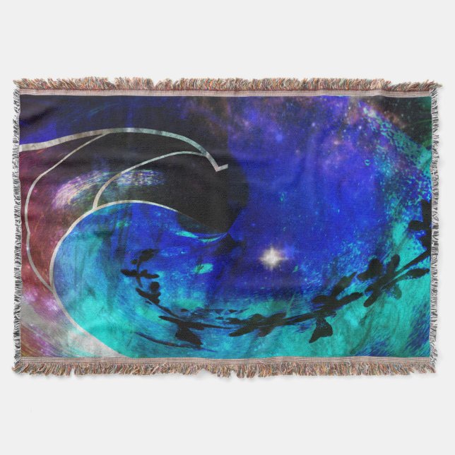 Manta Decent into the Abyss Abstract Throw Blanket (Anverso)