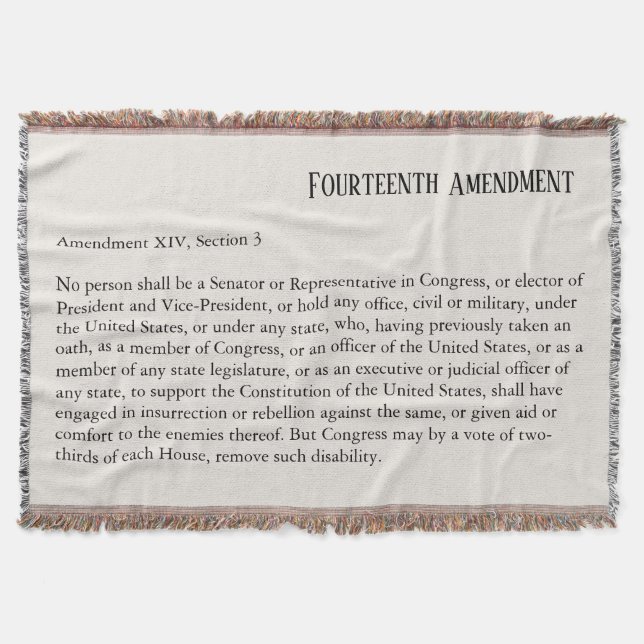 Manta Decimocuarta Enmienda Sección 3 (Anverso)