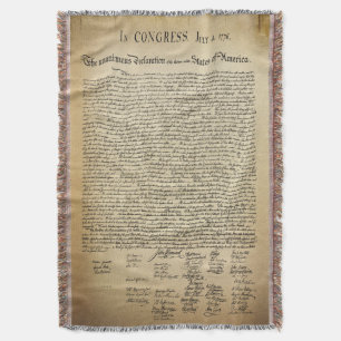 Manta Declaración de Independencia del vintage
