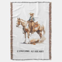 Manta Decoración de dormitorio Cowgirl Ranch acogedor