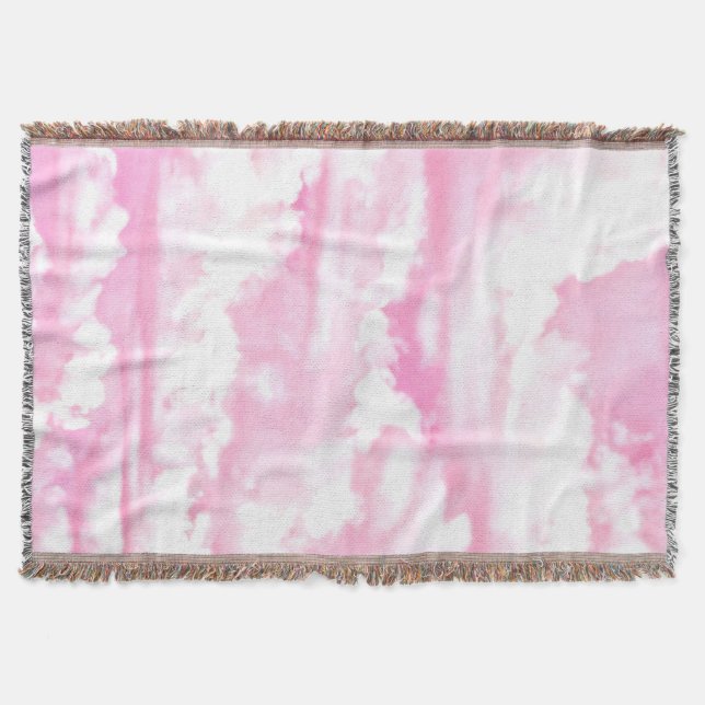 Manta Decoración de nubes negras rosadas pasteles (Anverso)
