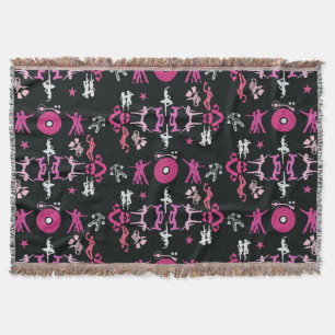 Manta Decoración del hogar con patrones de bailarina ros