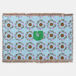 Manta Decoración del hogar del Boda del monograma