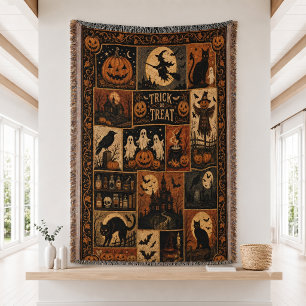 Manta Decoración Vintage de Halloween de Temporada Espel