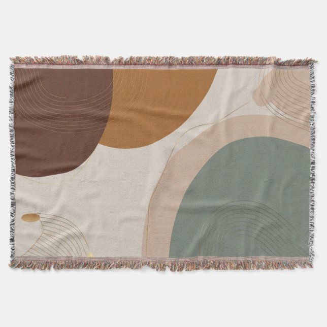 Manta decorativa Art Déco verde esmeralda (Anverso)