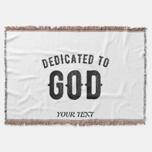 MANTA DEDICADO A DIOS PERSONALIZABLE GUAY TEXTO NEGRO