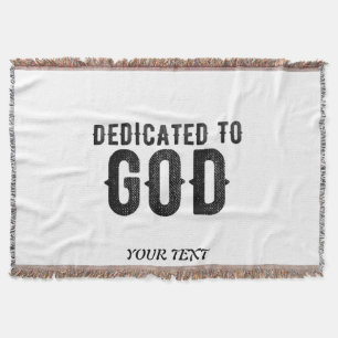 MANTA DEDICADO A DIOS PERSONALIZABLE GUAY TEXTO NEGRO
