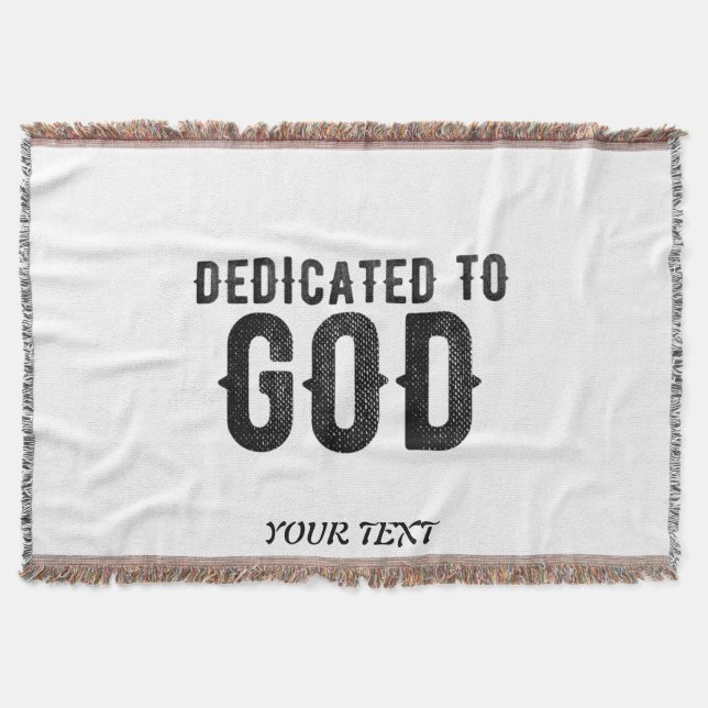 MANTA DEDICADO A DIOS PERSONALIZABLE GUAY TEXTO NEGRO (Anverso)