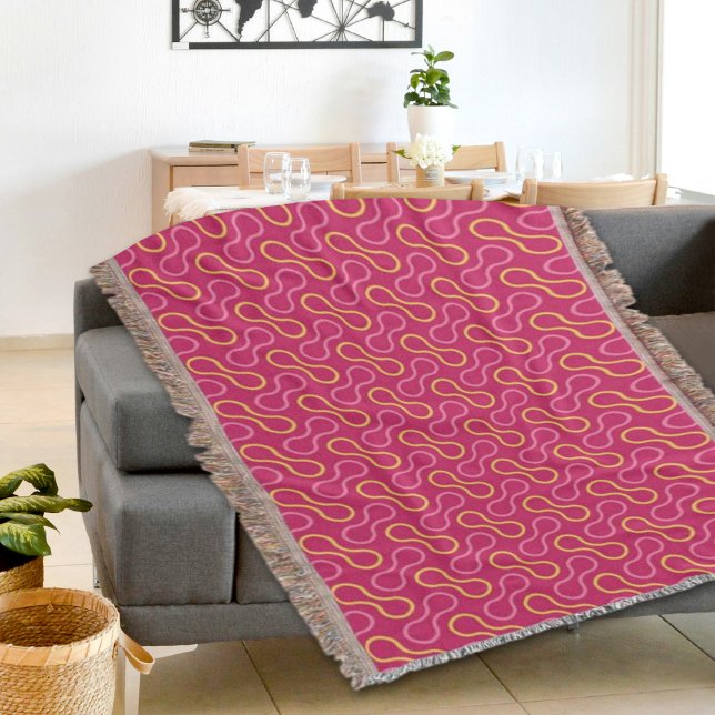Manta Deep Pink Double Bubble Pattern Throw Blanket (Subido por el creador)