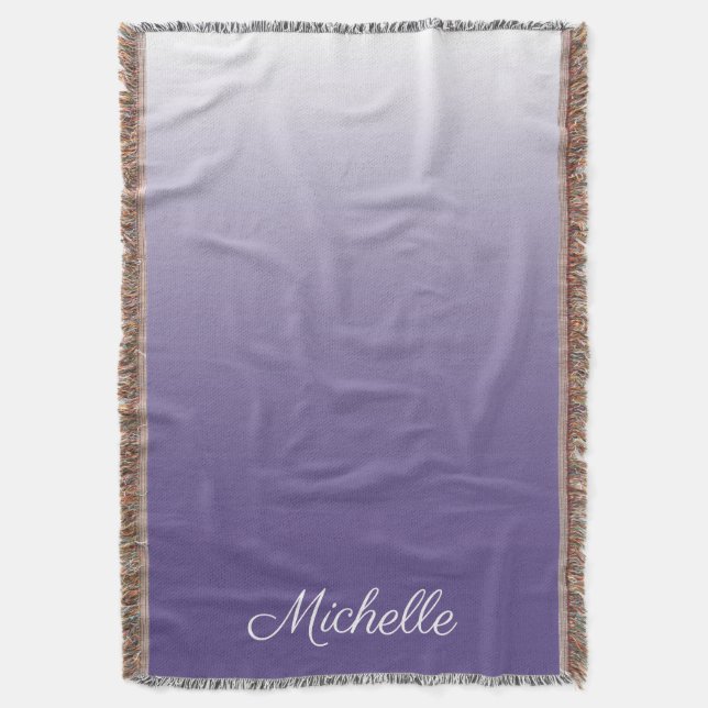 Manta Degradado oscuro ultravioleta personalizado (Frente vertical)