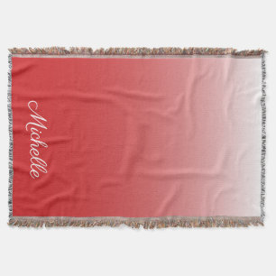 Manta Degradado oscuro y rojo personalizado