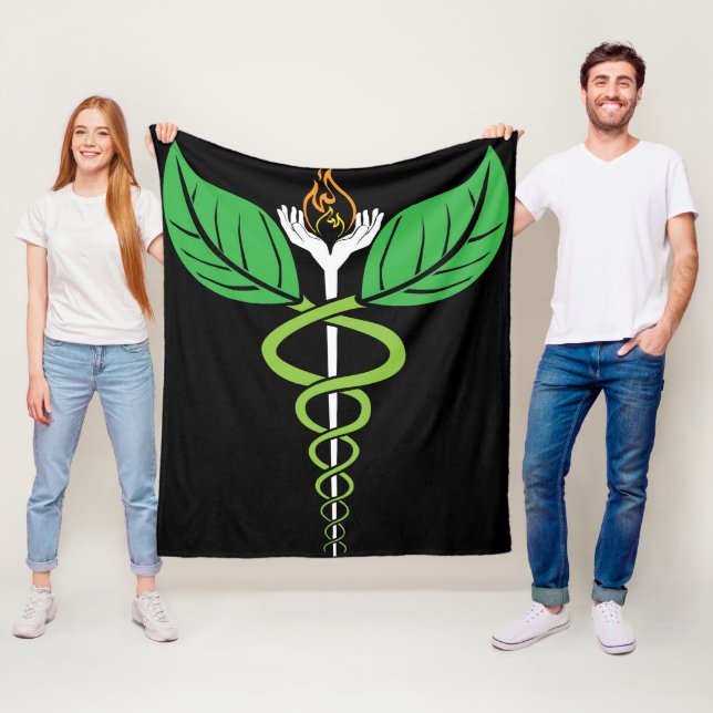 Manta del caduceo del médico de Naturopathic (In situ)