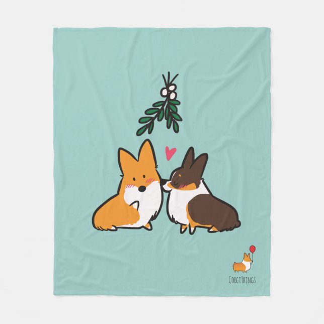 Manta del Corgi del beso del muérdago (Anverso)