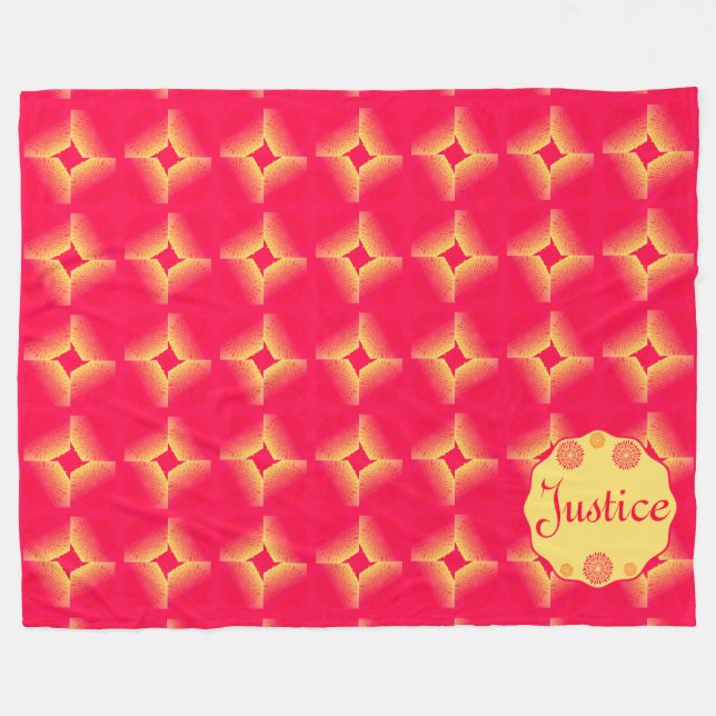Manta del nombre del personalizar de las flores de (Frente (Horizontal))