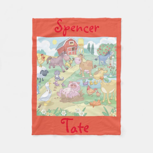 Manta del paño grueso y suave/animales del campo (Anverso)