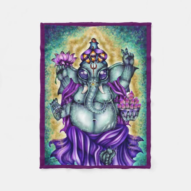 Manta del paño grueso y suave de "Ganesha" (Anverso)