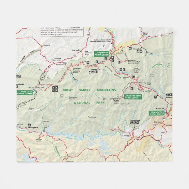 Manta del paño grueso y suave de Great Smoky (Frente (Horizontal))