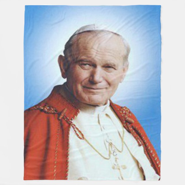 Manta del paño grueso y suave de JUAN PABLO II (Anverso)
