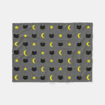 Manta del paño grueso y suave de la luna del gato