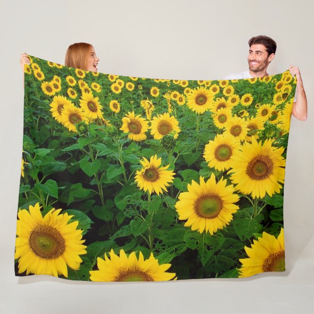Manta del paño grueso y suave de los girasoles (In situ)