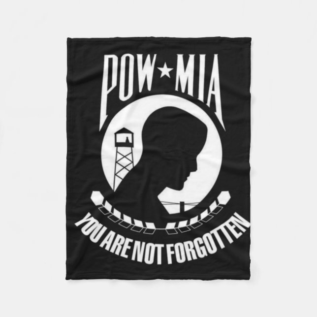MANTA DEL PAÑO GRUESO Y SUAVE DE POW/MIA (Anverso)