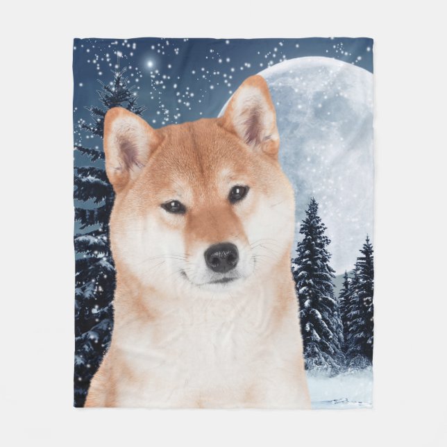 Manta del paño grueso y suave de Shiba Inu (Anverso)