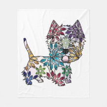 Manta del paño grueso y suave de Terrier blanco de