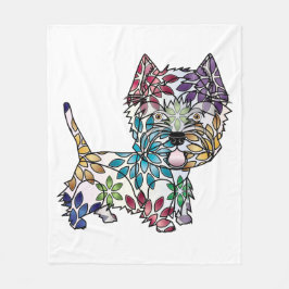 Manta del paño grueso y suave de Terrier blanco de