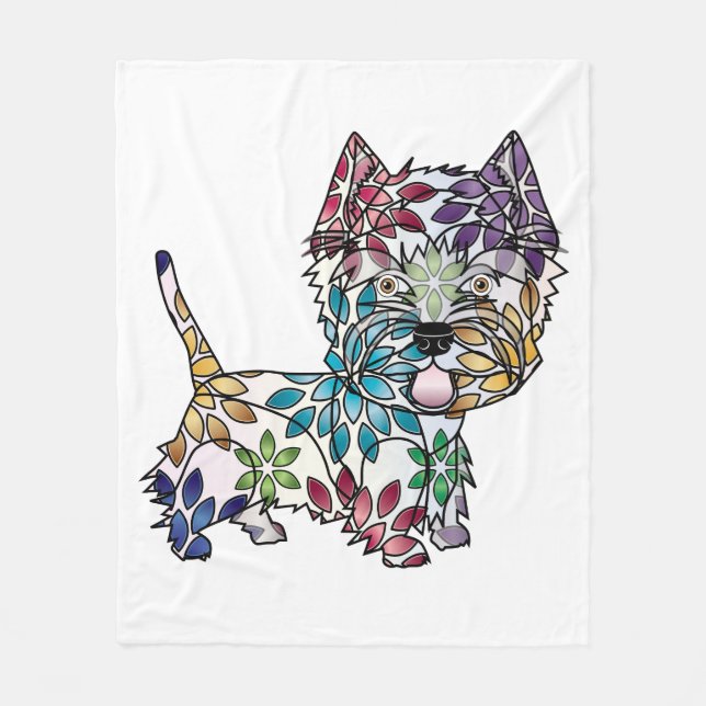 Manta del paño grueso y suave de Terrier blanco de (Anverso)