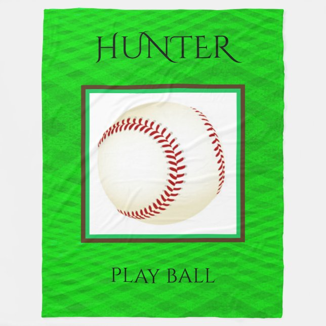 Manta del paño grueso y suave del béisbol con (Anverso)