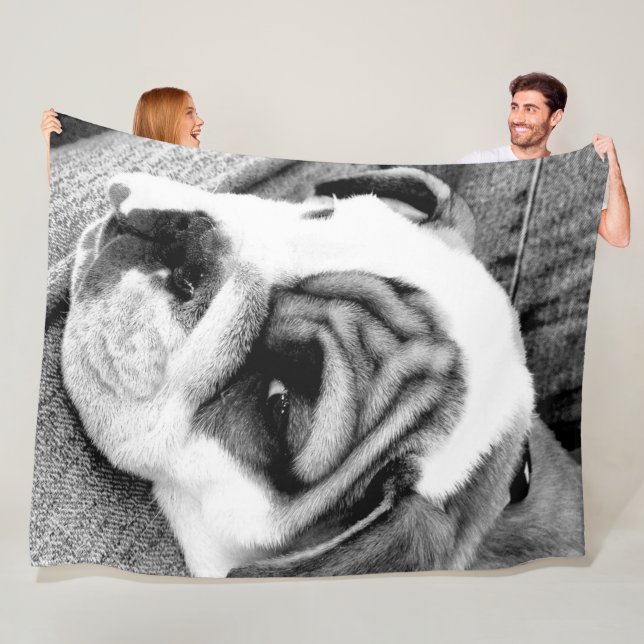 Manta del paño grueso y suave del bulldog (In situ)