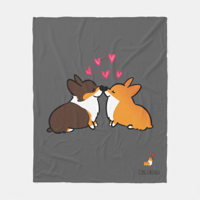 Manta del paño grueso y suave del Corgi que se (Anverso)