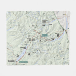 Manta del paño grueso y suave del mapa del glaciar