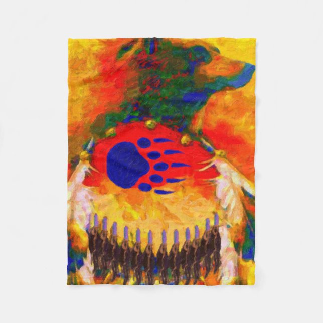 Manta del paño grueso y suave del nativo americano (Anverso)